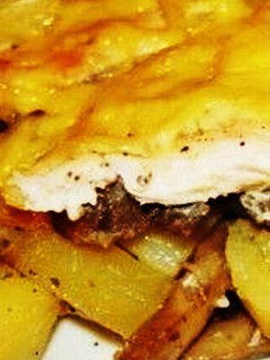 Рецепт картофеля в пароварке с куриным филе и грибами