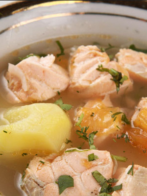 Рецепт рыбного супа из семги