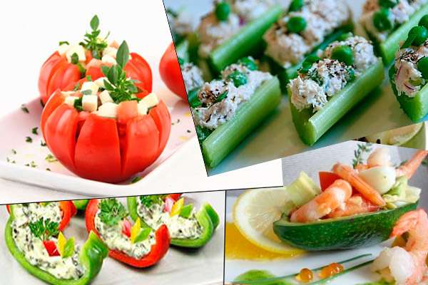 Как оформить порционное оформление новогодних салатов
