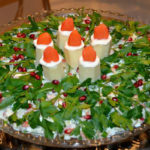 Салат новогодние свечи слоями