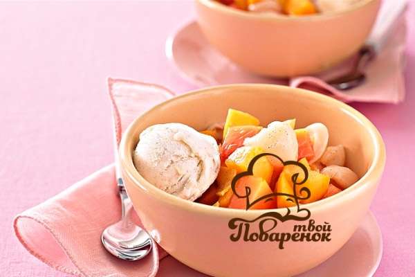 Диетическое итальянское мороженое - рецепт с фруктами