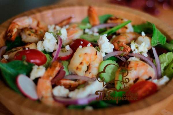 Салат из морских гребешков - оригинальный рецепт
