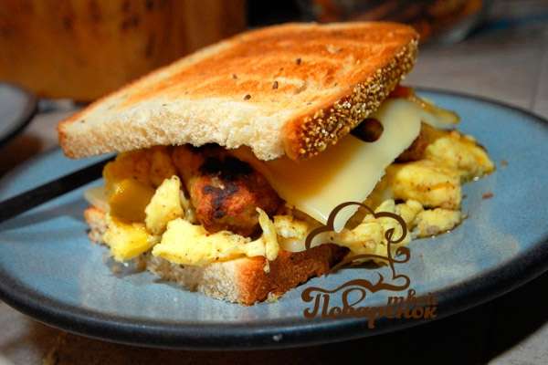Как сделать быстрый завтрак из яиц - бутерброд