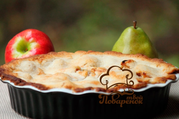 Как приготовить яблочно-грушевый пирог